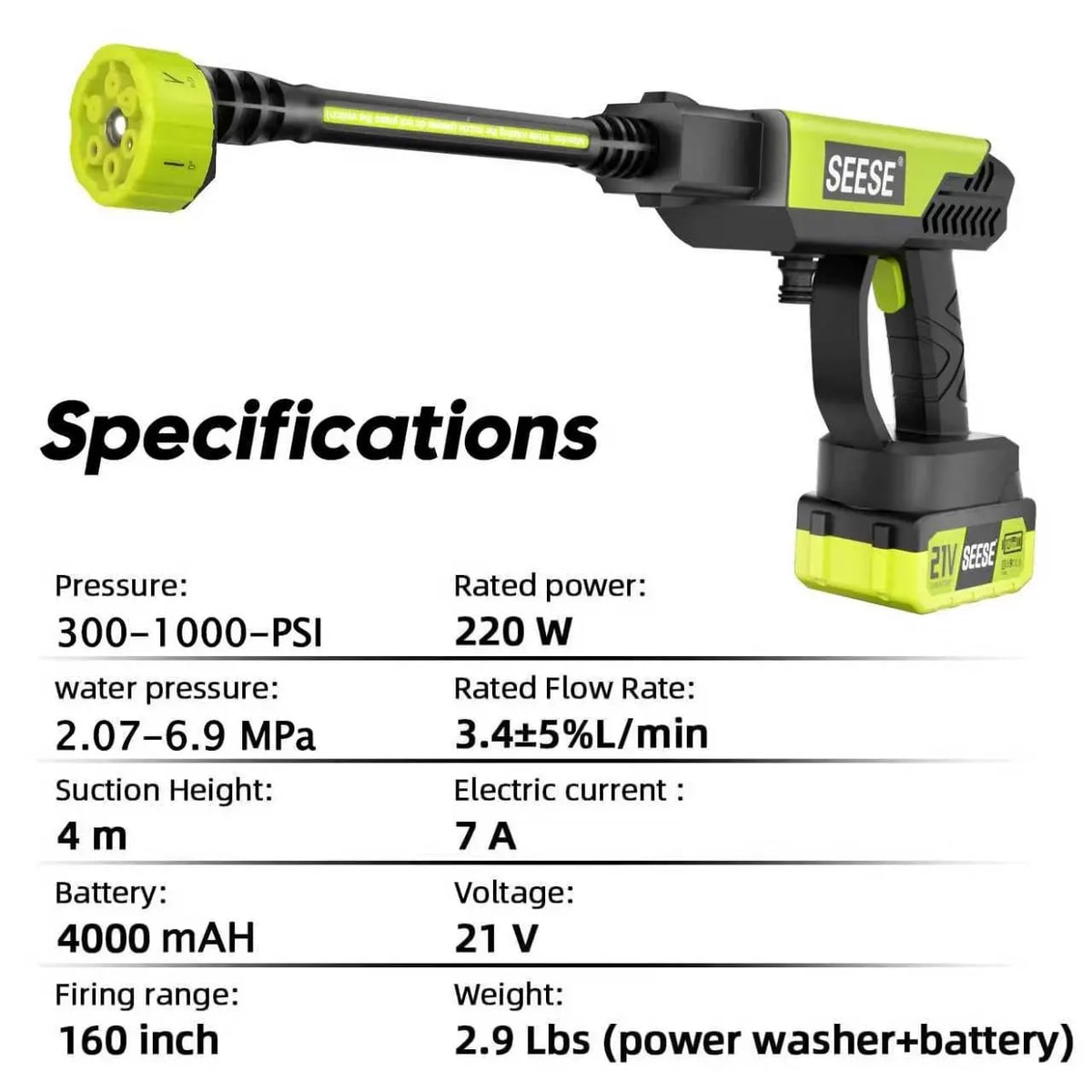 PowerWashCO Cordless Pressure Washer Gun, photo 3