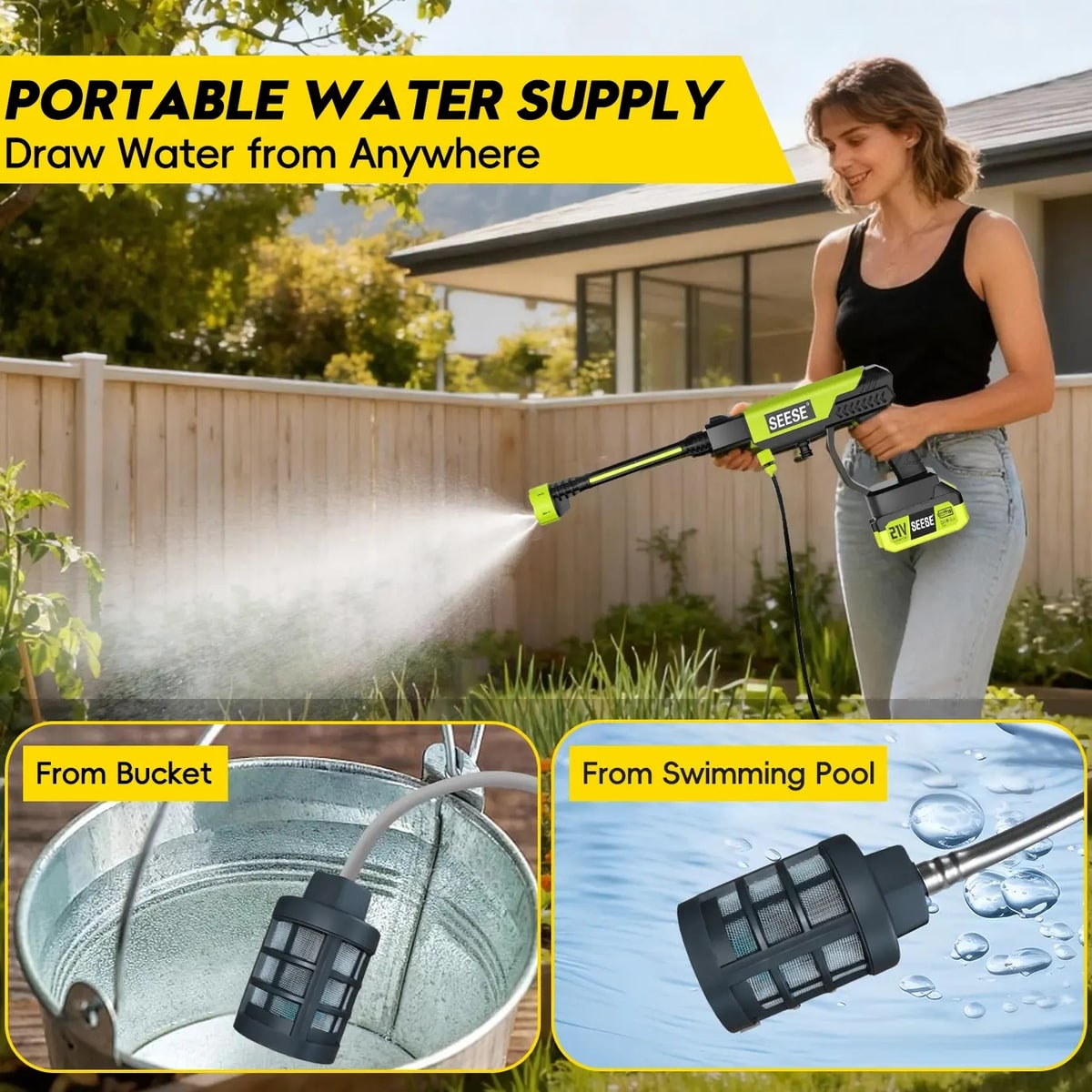 PowerWashCO Cordless Pressure Washer Gun, photo 5